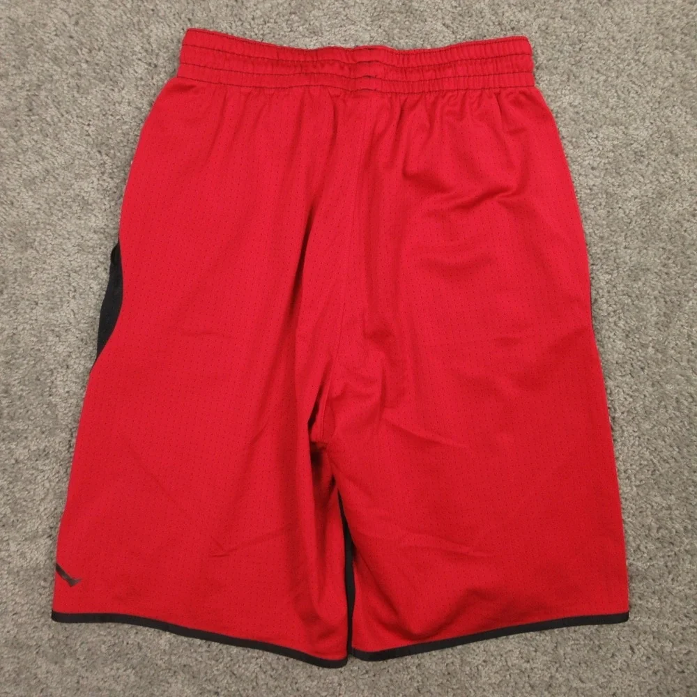Jordan Shorts Mens Medium Red Black Jump Man Logo Basketball Relaxed Baggy 10